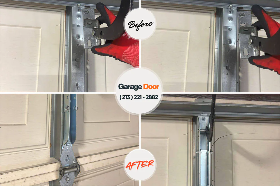 Before and after: garage door repair Rimersburg, PA